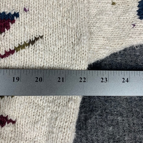 Vintge BD Baggies Sweater Mens Medium White Handknit Aztec Southwestern Abstract - Picture 10 of 12